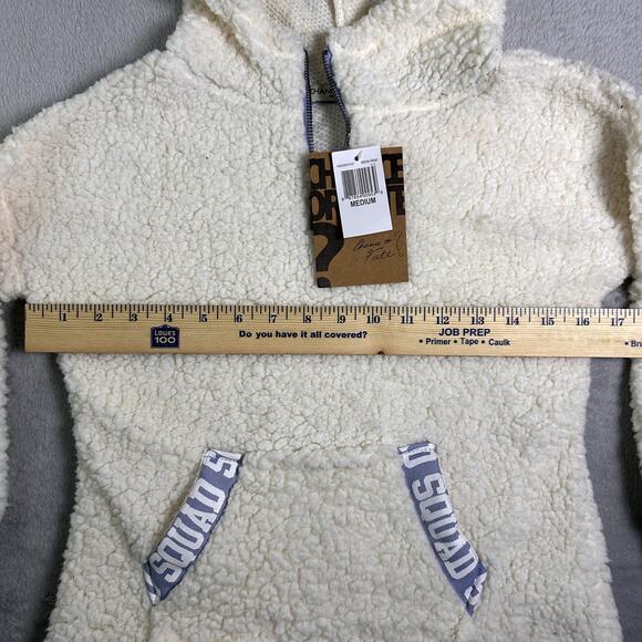 NWT Chance or Fate Sherpa Hoodie Kids Medium 1/4 Zip Snow Peak White Squad - Picture 6 of 9